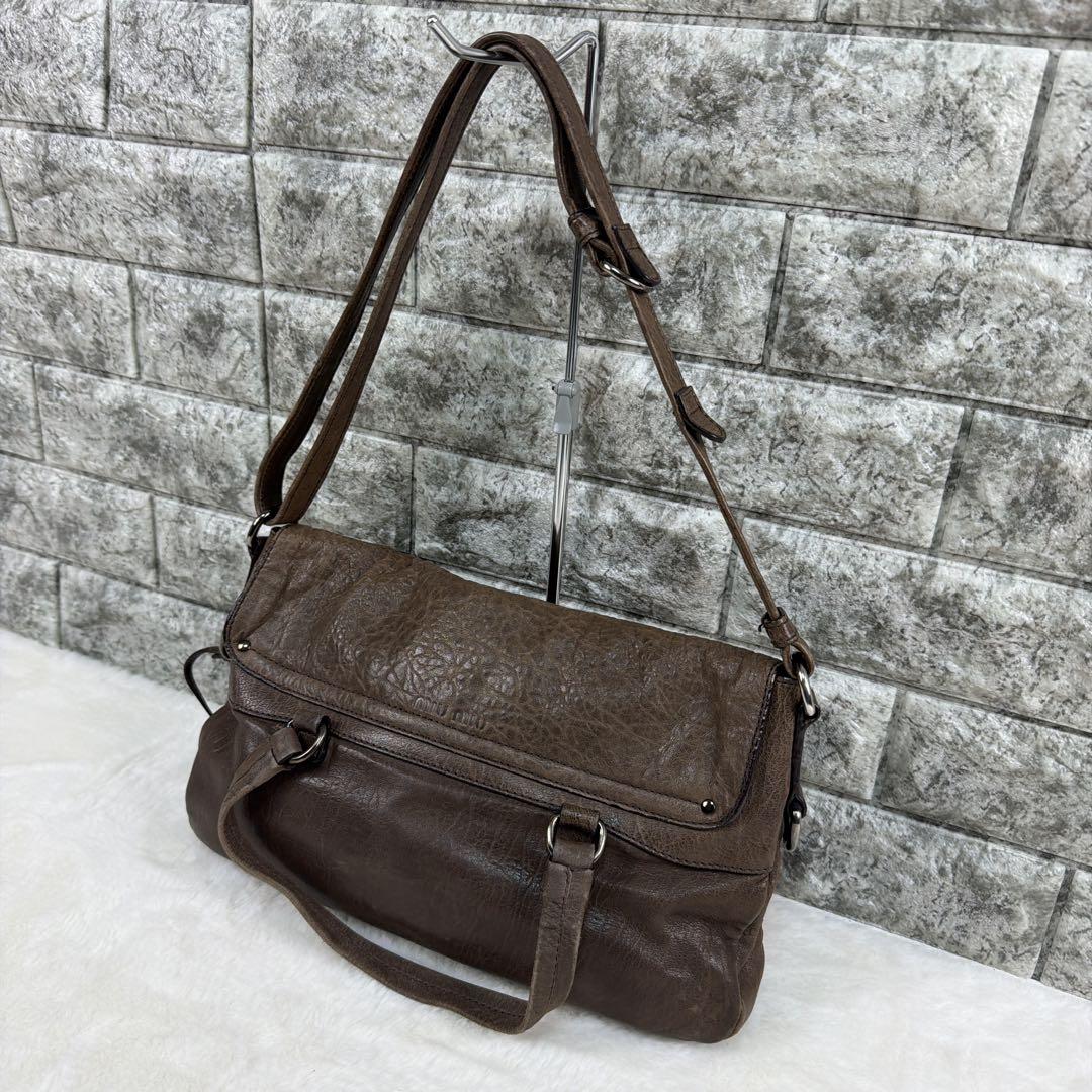 バッグ 00s miumiu leather shoulder bag Arcadie