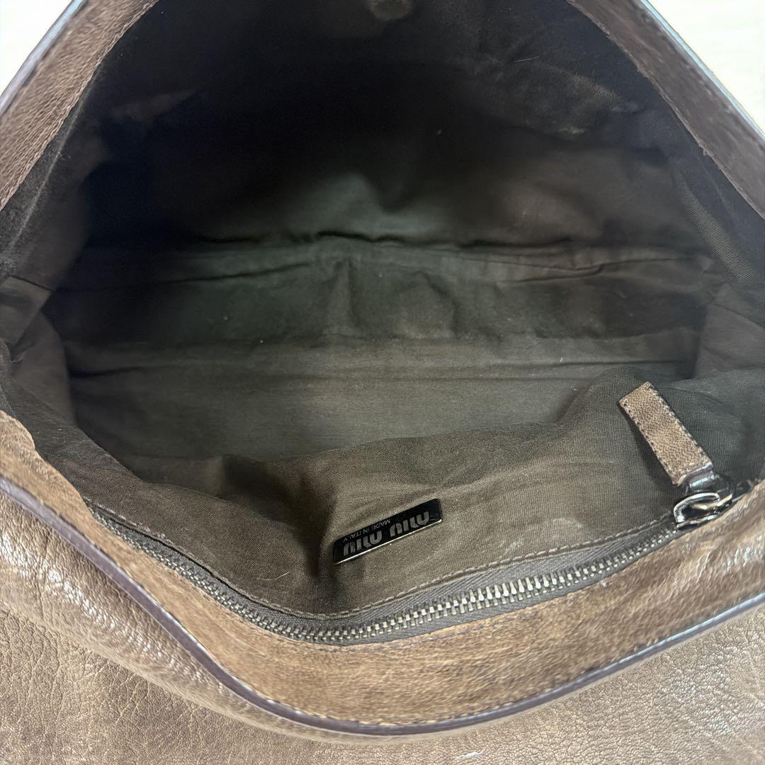バッグ 00s miumiu leather shoulder bag Arcadie