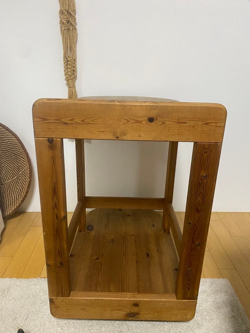 オランダ製ヴィンテージ　パインウッドワゴン　シェルフ