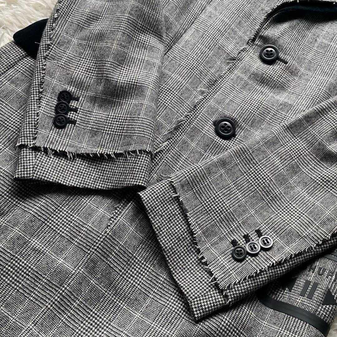 アウラ　極美品カットオフベロア切り替えチェスターコート　ロング