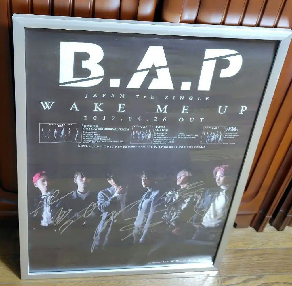 【貴重】B.A.P WAKE ME UP ポスター サイン入り