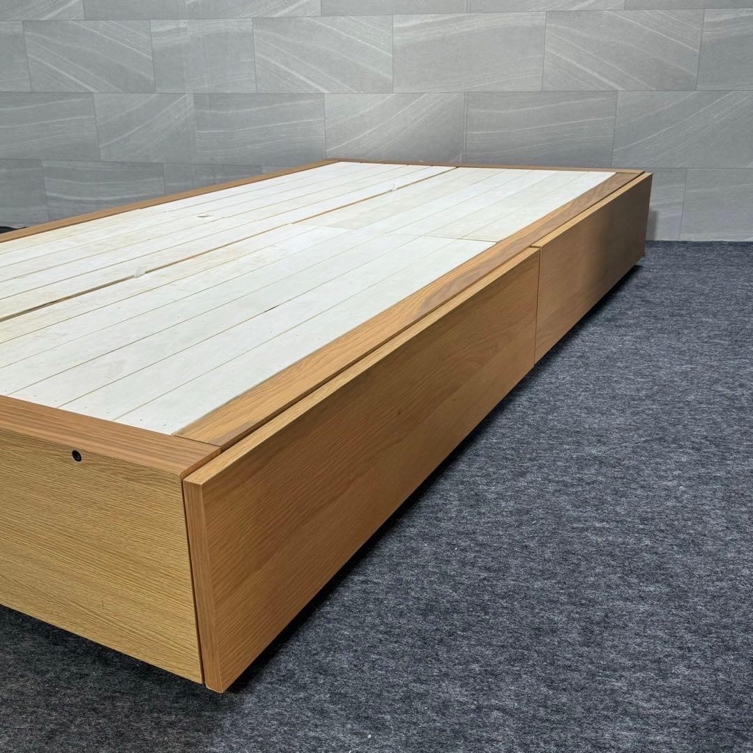 無印良品 シングル ベッドフレーム 収納ベッド・シングル・オーク材 d3532