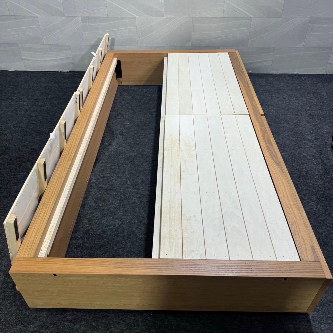 無印良品 シングル ベッドフレーム 収納ベッド・シングル・オーク材 d3532