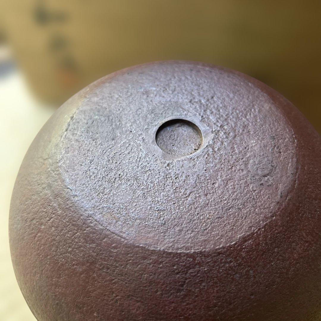 茶釜 菊池匠直作　唐銅大西風爐　風炉釜　共箱　【美品】