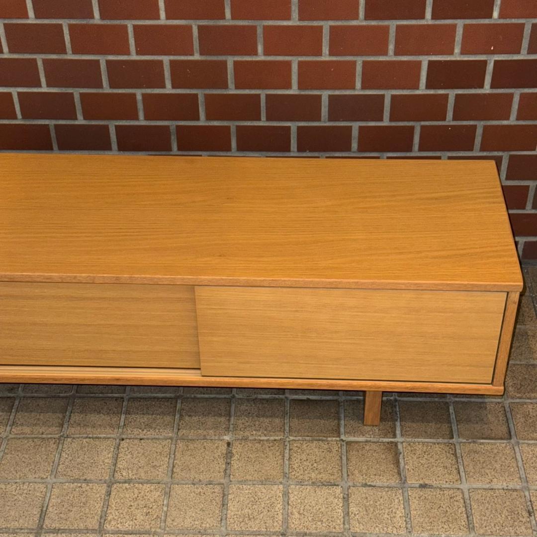 ☆☆無印良品　オーク材AVラック薄型（引戸）・幅150㎝　MUJI