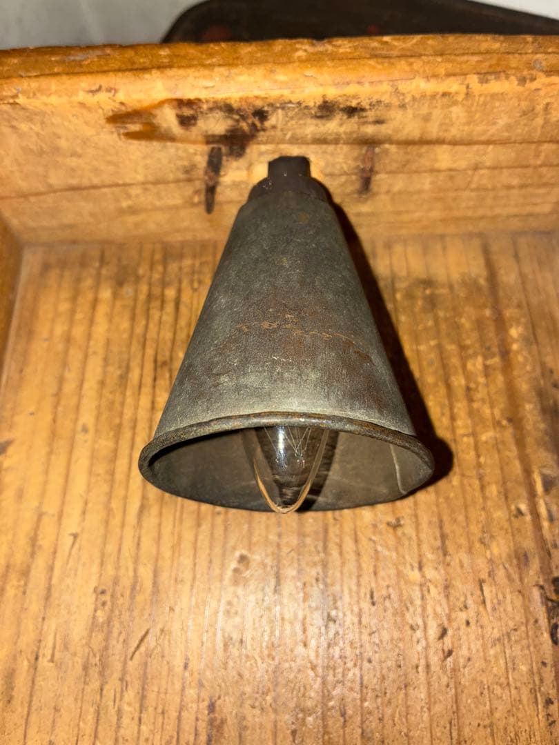 古道具 ライト 置き型 照明 古材 木箱 古雑貨