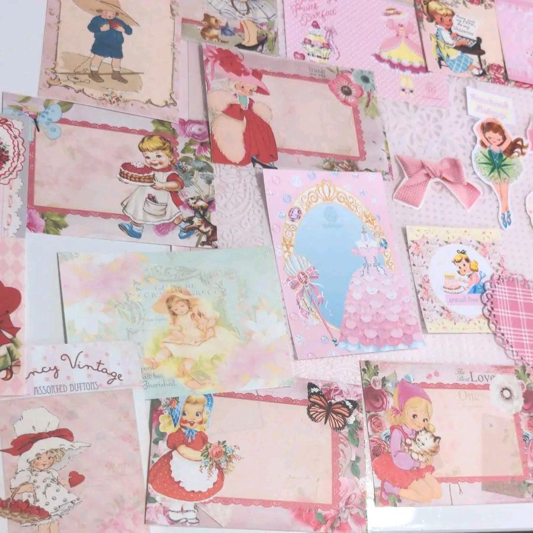 いちごページ♥ガールメモ♥新作ガーリーレトロガール♥可愛いバラメモ♯657