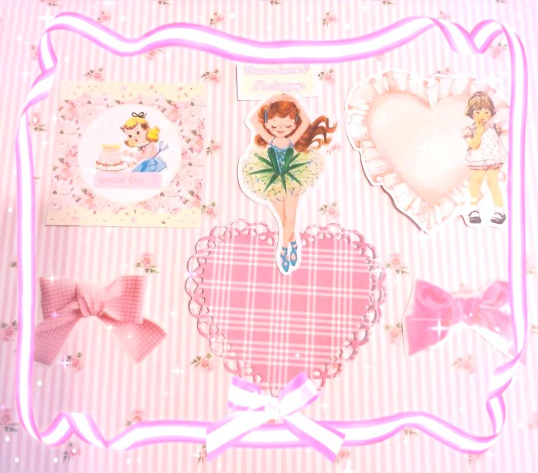 いちごページ♥ガールメモ♥新作ガーリーレトロガール♥可愛いバラメモ♯657