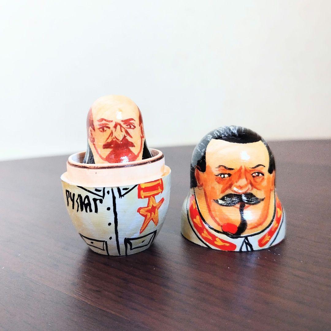 【民芸品】マトリョーシカ　ロシア人形　歴代大統領　民芸品（★美品★）