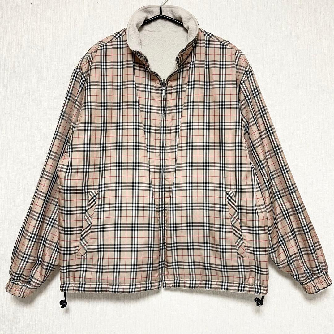 BURBERRY バーバリー ノバチェック リバーシブル フリース ブルゾン M