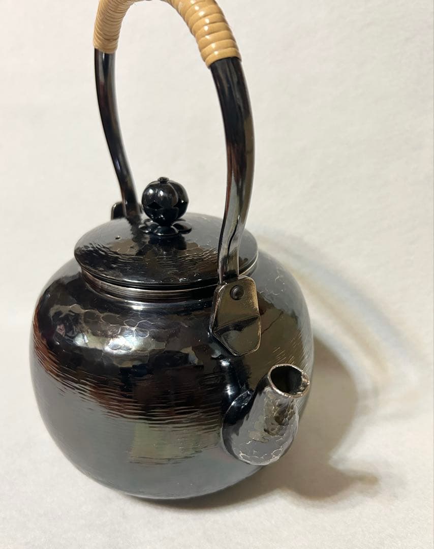 秀峰堂 銀いぶし仕上 銀瓶丸型五合 アンティーク レトロ 工芸 即決