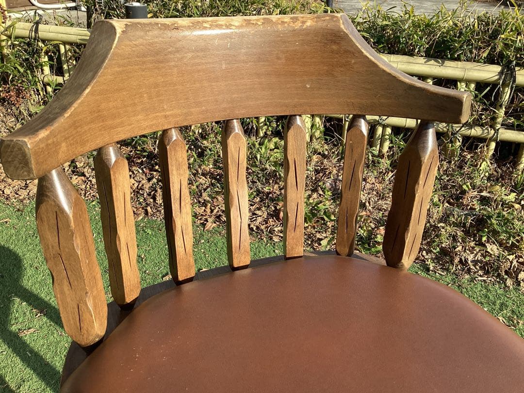 [さのちゃん] ビンテージ木製スツール カウンターチェア