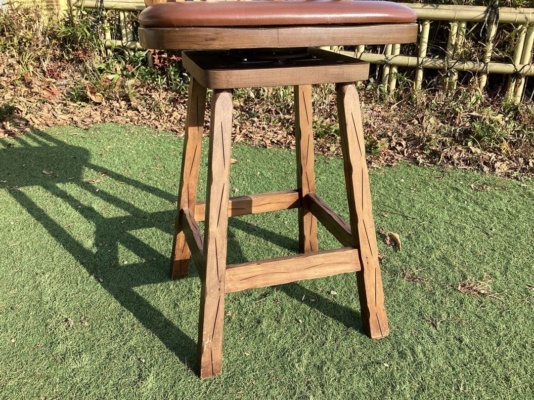 [さのちゃん] ビンテージ木製スツール カウンターチェア