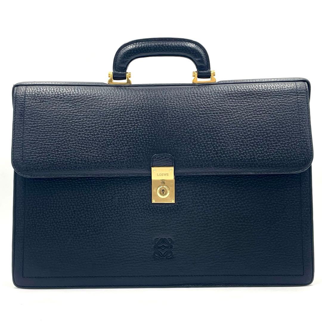 【極美品】LOEWE ロエベ アナグラム ビジネスバッグ ブリーフケース 通勤