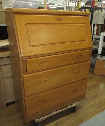 Daisukeさま専用R465 国産 吉川木工 ライティングビューロー、引き出