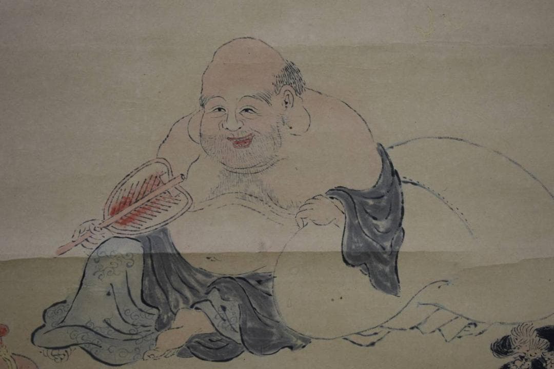 模写/柴田是眞/七福神図/布袋屋掛軸HE-600