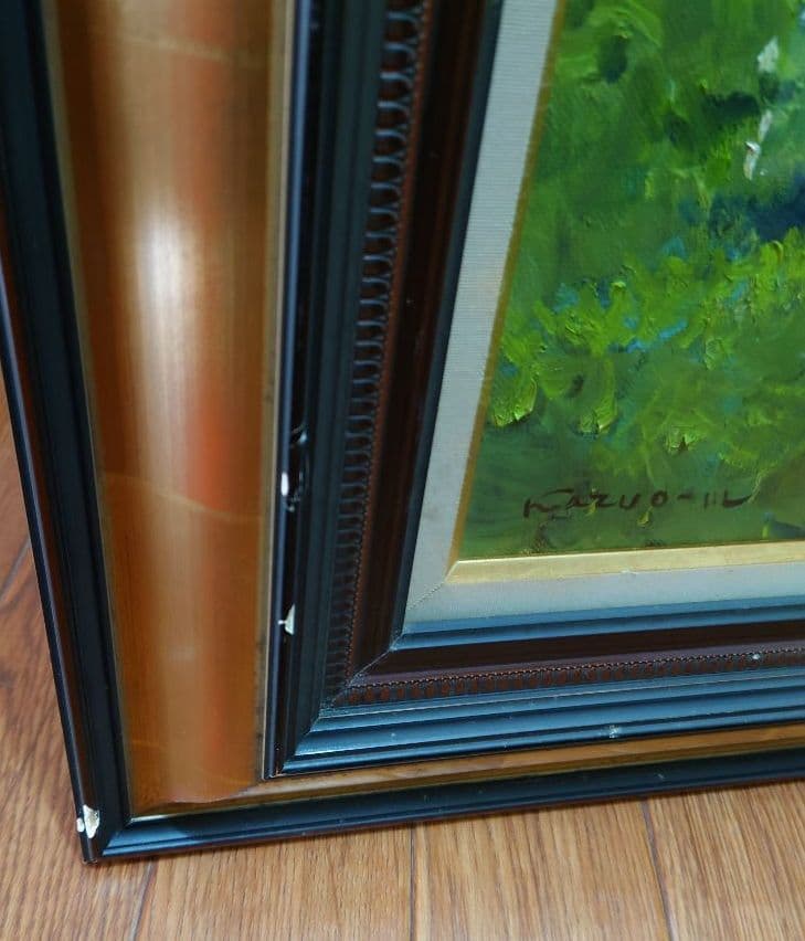 森下一夫 『伏見桃山城』真筆 絵画 油絵