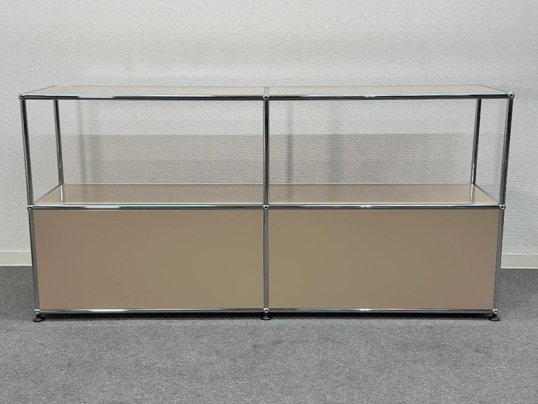 人気カラー！ほぼ未使用品■USMハラー■キャビネットシェルフ　2列2段　ベージュ