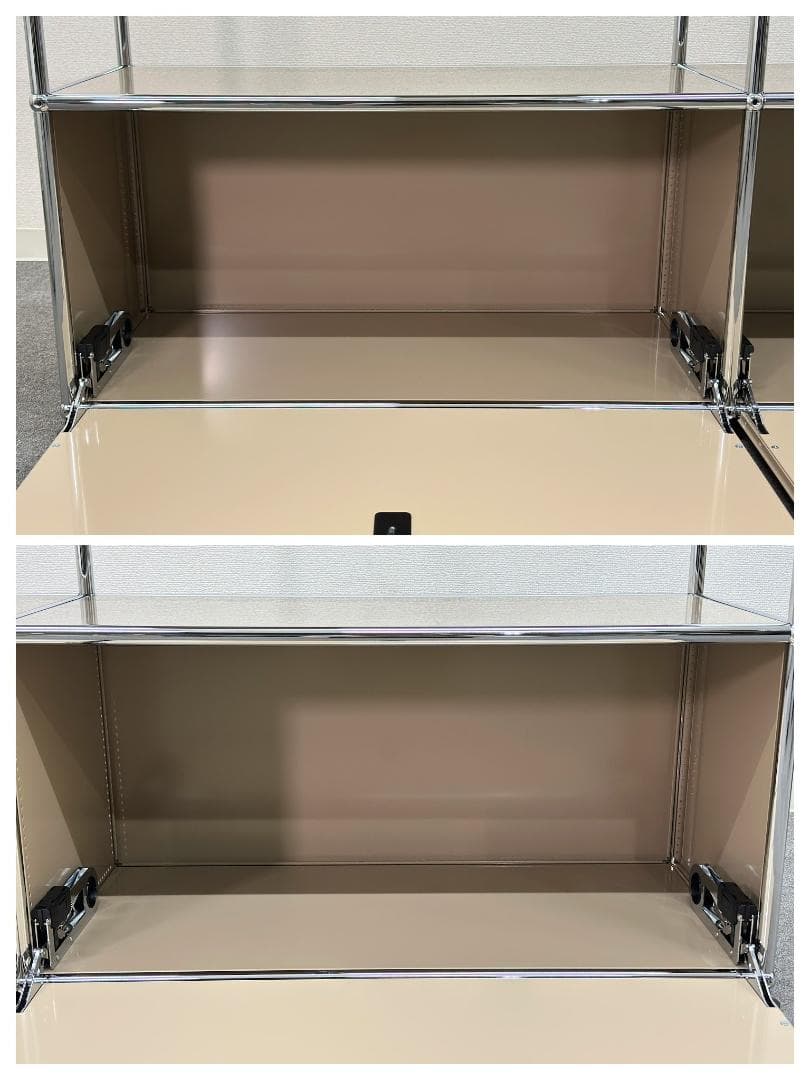 人気カラー！ほぼ未使用品■USMハラー■キャビネットシェルフ　2列2段　ベージュ