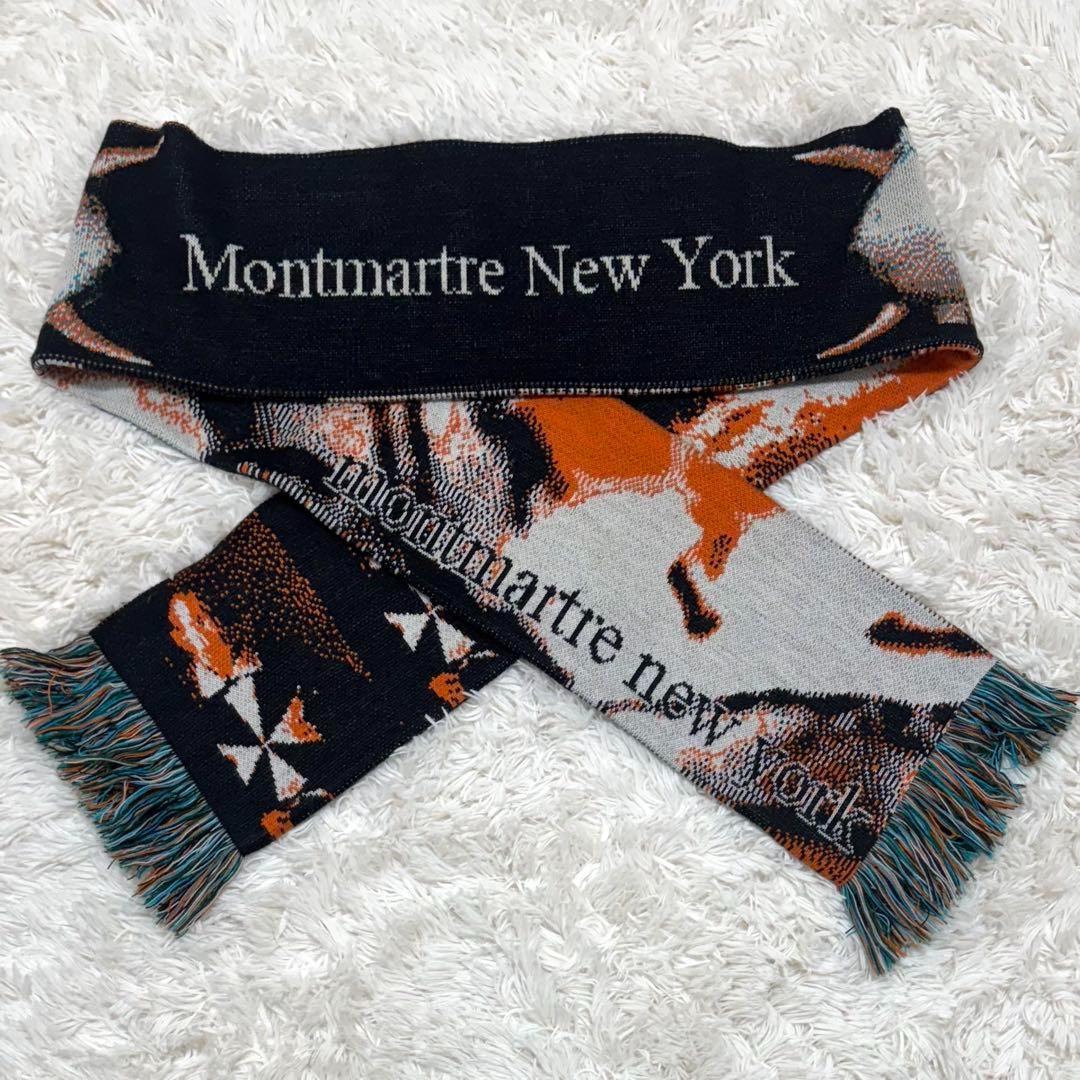 希少品 新品タグ付 MONTMARTRE NEW YORK マフラー 般若