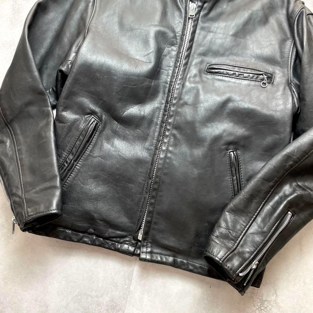 希少141モデル SCHOTT シングルライダースボアライナー付き 38 黒