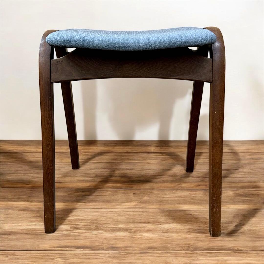 秋田木工 スツール 剣持勇スタッキングチェア ベニヤ交換・座面張替済