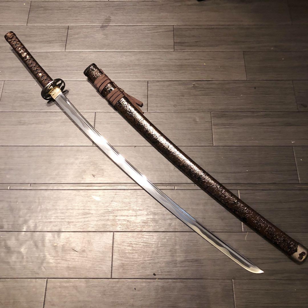 高級模造刀　居合刀　樋入り刀身　茶拵え　亜合金刀身　名刀