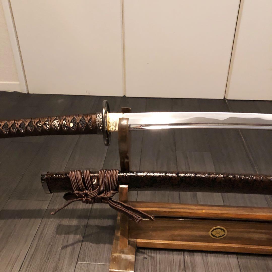 高級模造刀　居合刀　樋入り刀身　茶拵え　亜合金刀身　名刀