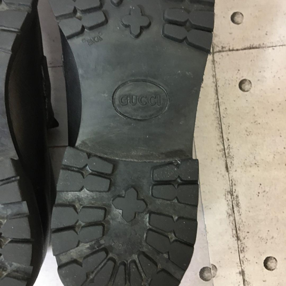 美品　GOCCI グッチホースビットモカシン　ブラック42E 27.0cm