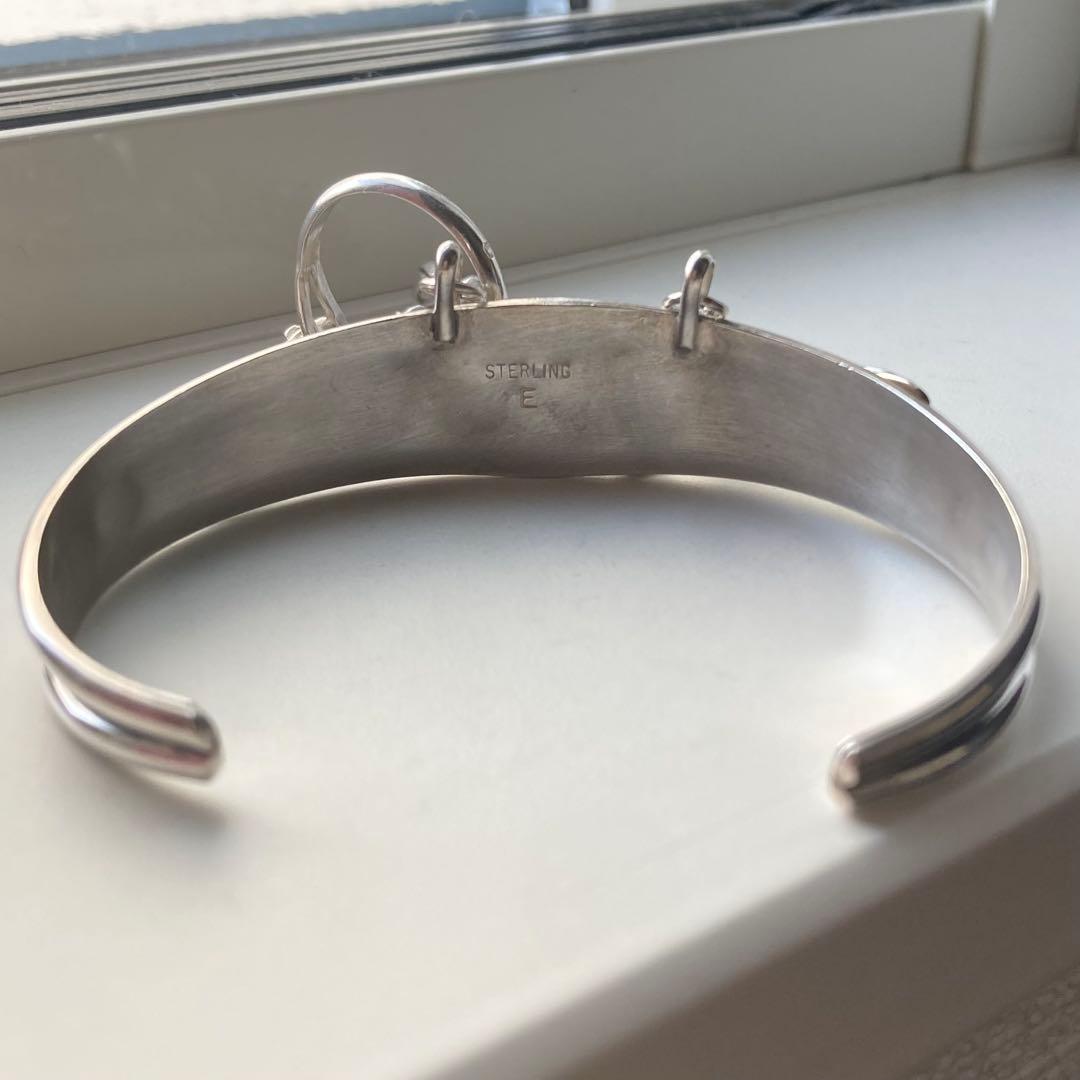 希少 ナバホ リング ブレスレット フィンガーバングル フラワーモチーフ