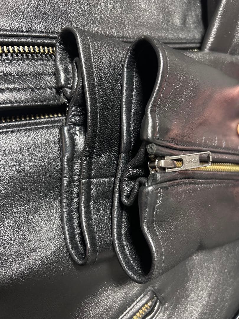 シングルライダースジャケット　ラムレザー