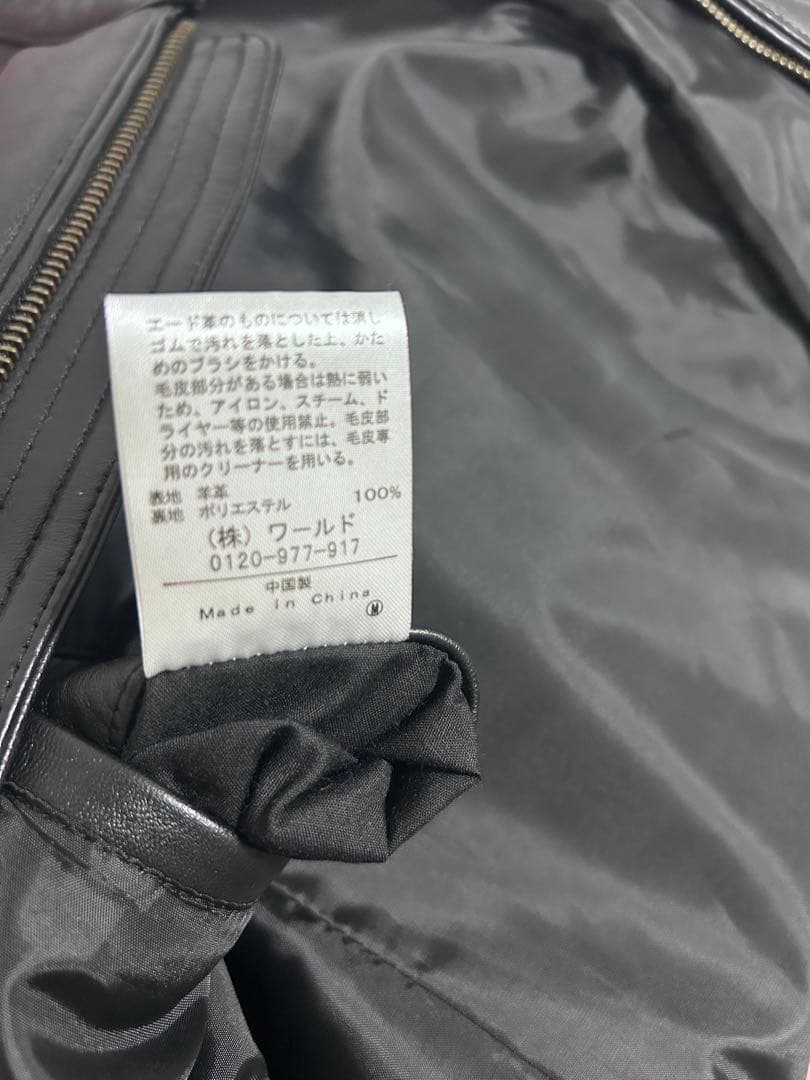 シングルライダースジャケット　ラムレザー