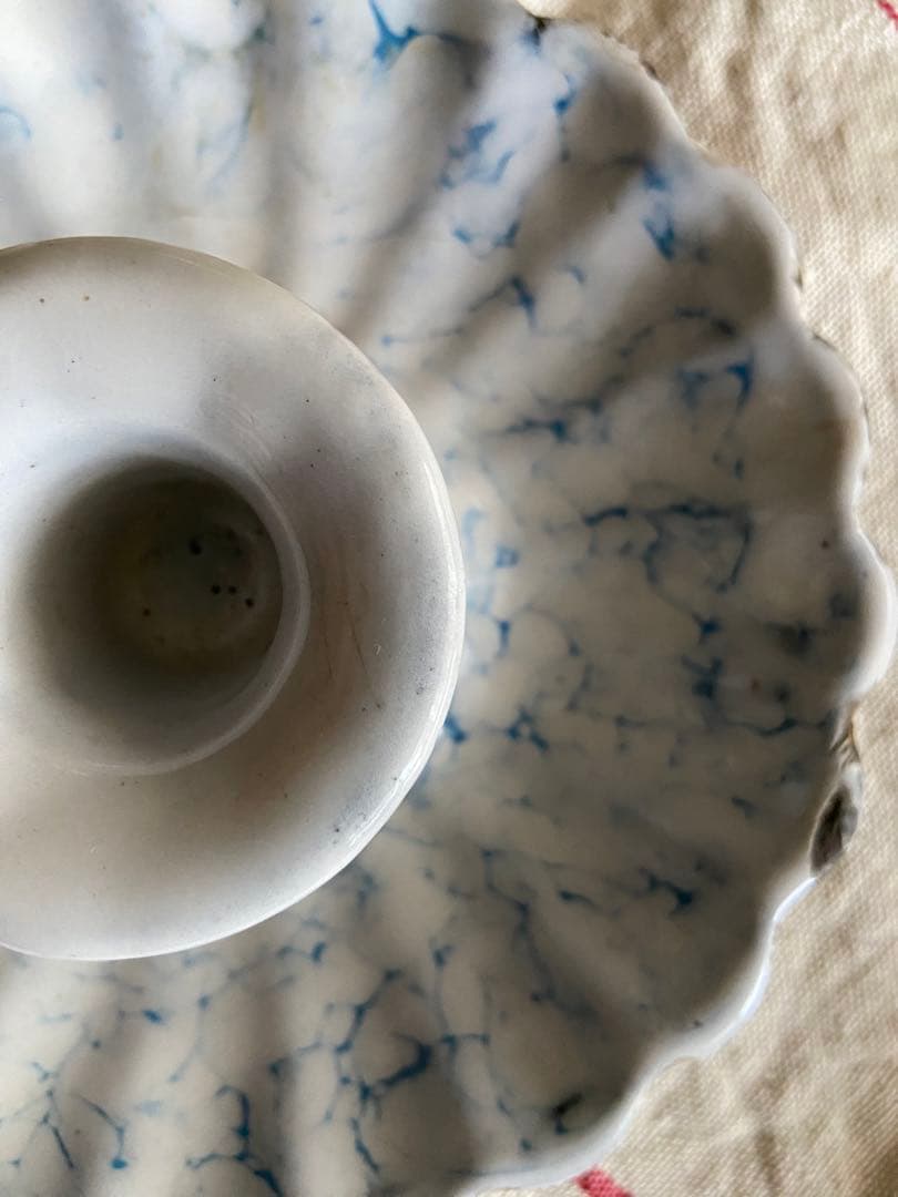 フランスアンティーク　キャンドルホルダー　キャンドルスタンド　ホーロー　エナメル