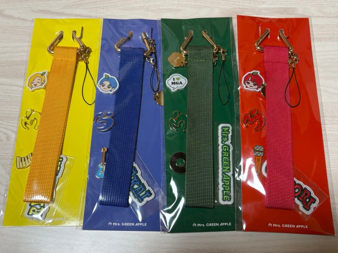 Mrs. GREEN APPLE ライトストラップ4種コンプリート