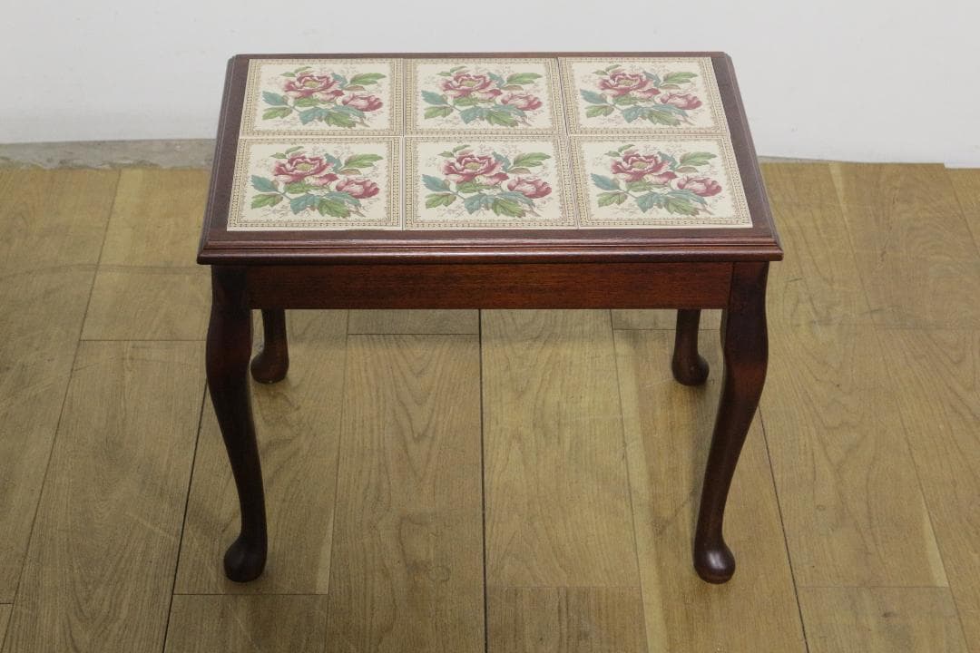 イギリス★タイル天板サイドテーブル★DemainCOLLECTION★木製家具★