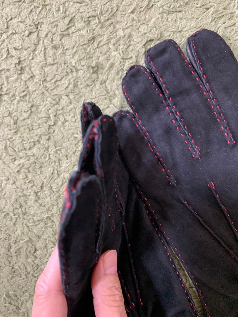 CARIDEI（カリデイ）レザーグローブス羊革レ手袋イタリア黒新品タグ付き