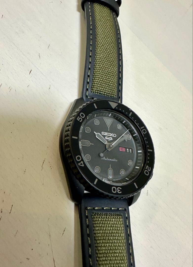 SEIKO SBSA025 自動巻き　腕時計 セイコー5 限定ベルト　ストリート
