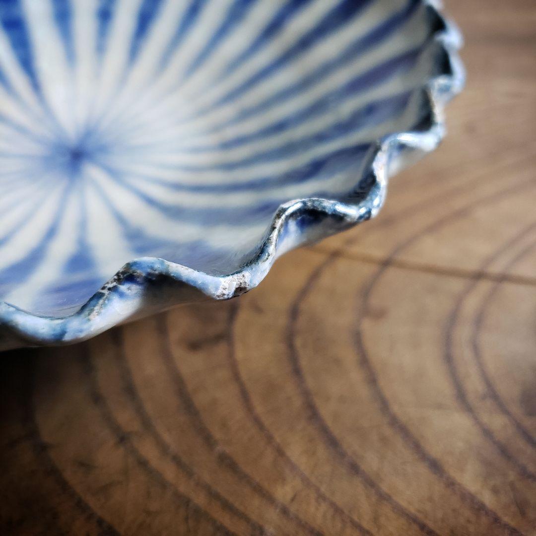 美濃焼　澤窯　可児一広　染十草　皿　4枚　訳あり　欠け　多数