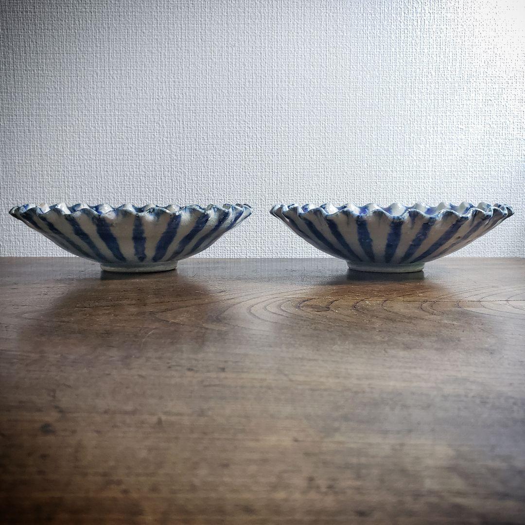 美濃焼　澤窯　可児一広　染十草　皿　4枚　訳あり　欠け　多数