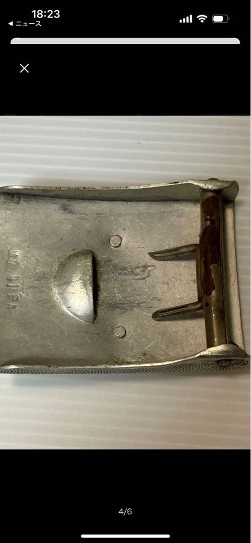 第二次世界大戦　実物　希少　ドイツ軍　ベルト　バックル　当時物