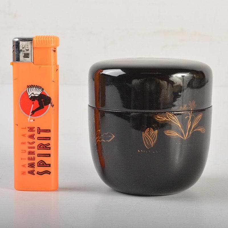 いさ　茶道具　秋草蒔絵　棗　時代箱付　V　6791