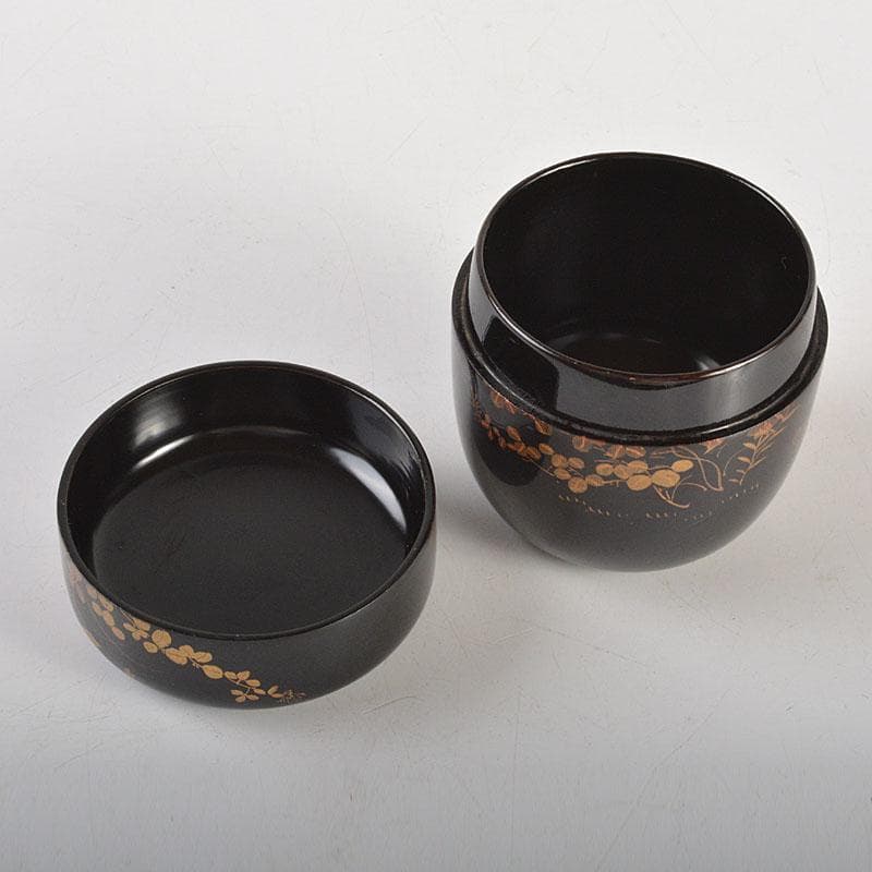 いさ　茶道具　秋草蒔絵　棗　時代箱付　V　6791