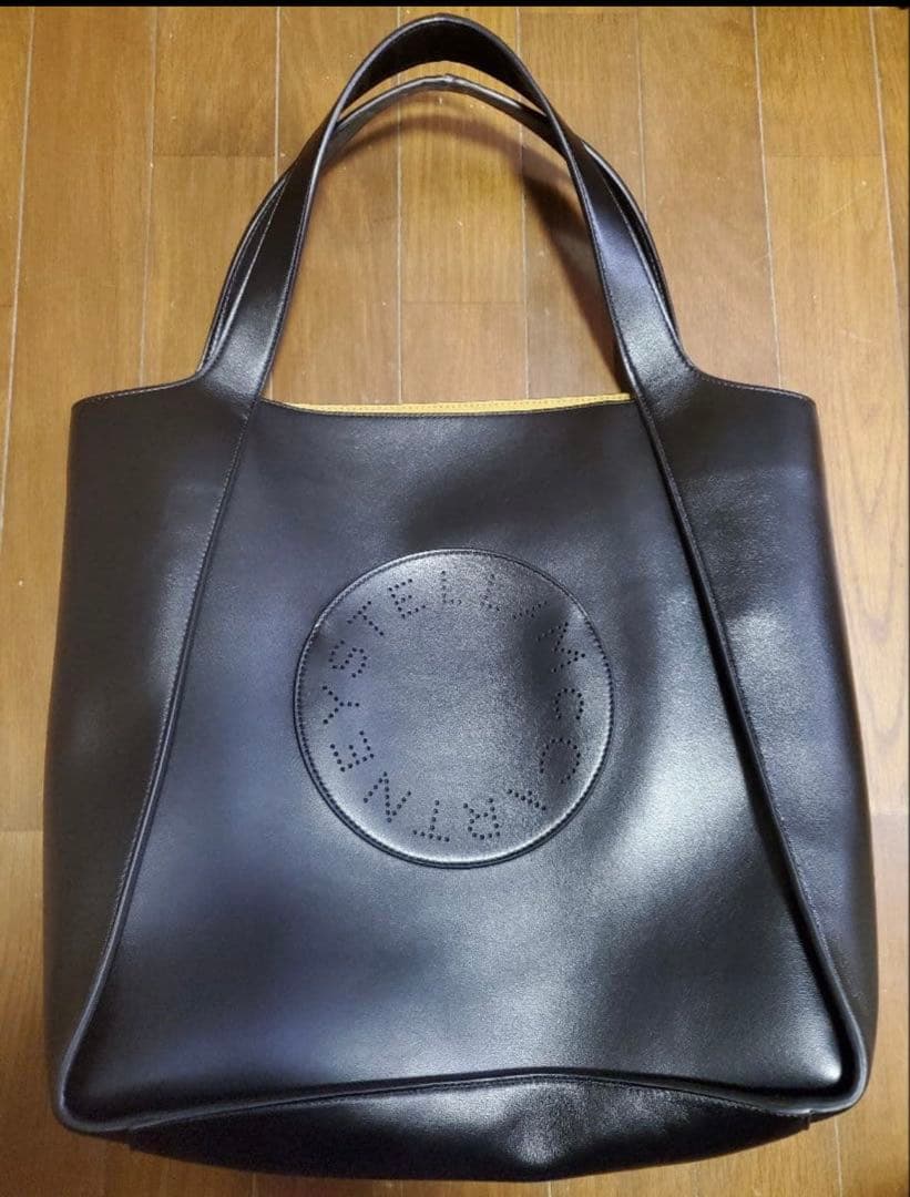 Stella McCartney スクエア ロゴトートバッグ ポーチ付 肩掛け