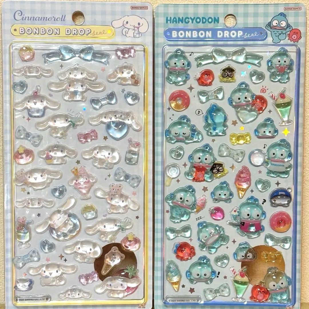 【正規品]ボンボンドロップシール❋サンリオ 第２弾❋コンプリート 8枚セット