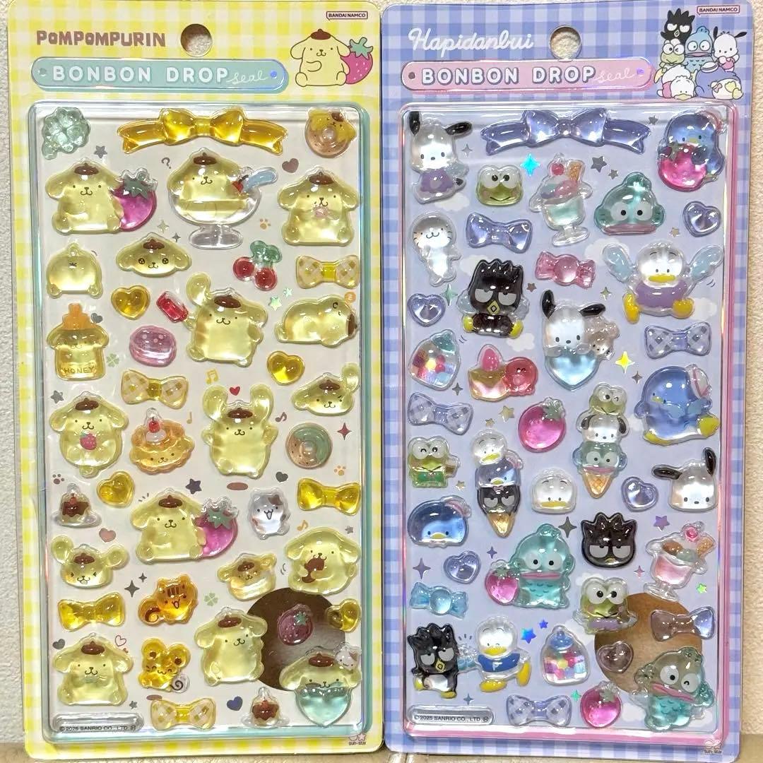 【正規品]ボンボンドロップシール❋サンリオ 第２弾❋コンプリート 8枚セット