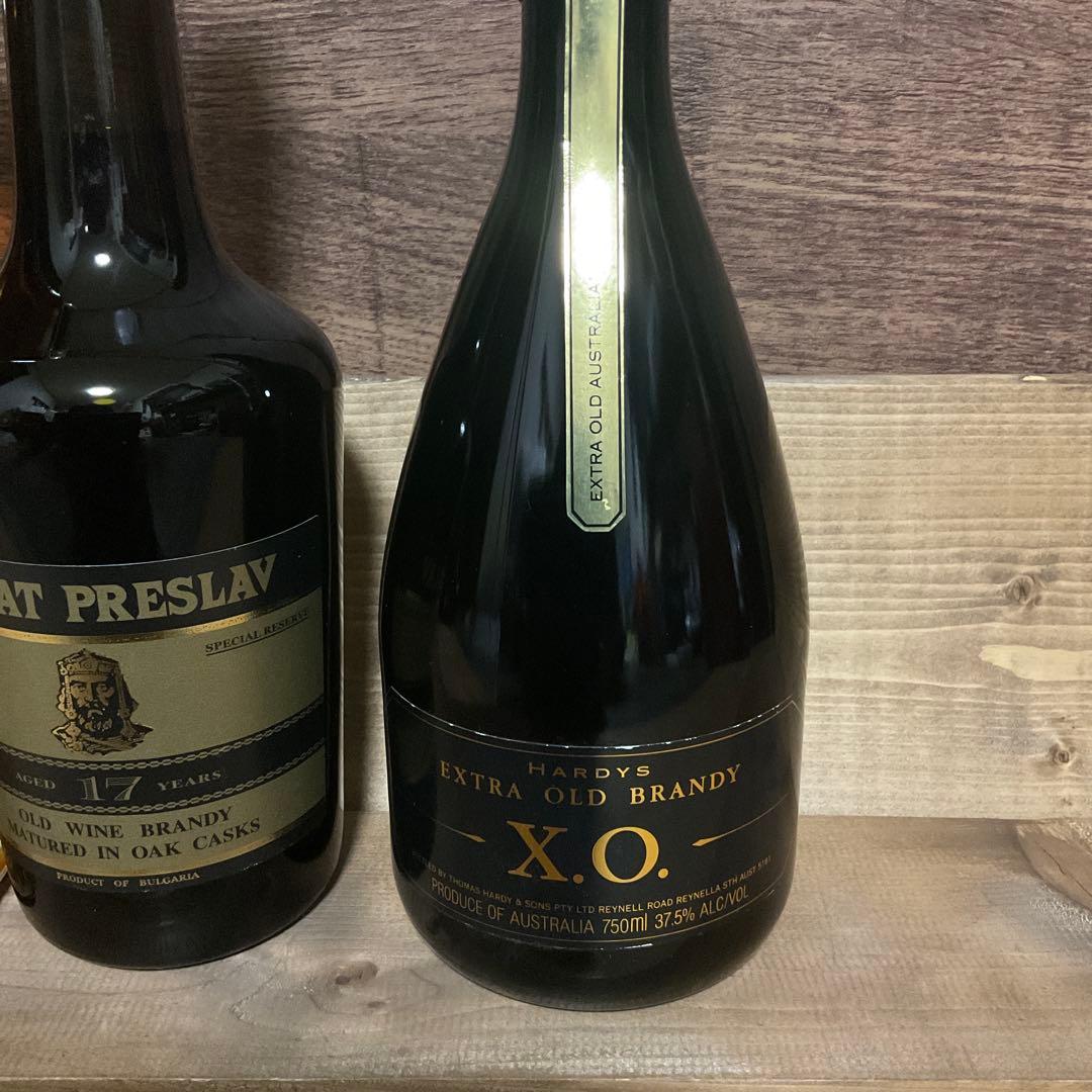 ブランデー海外古酒3本HARDYS サッカークラブ　GREAT PRESLAV