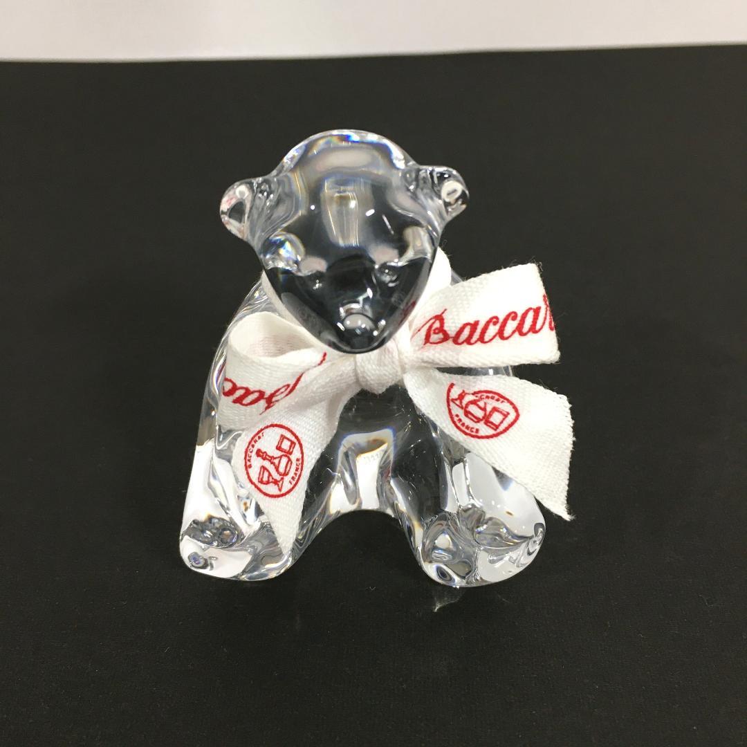 ○美品！ Baccarat バカラ フィギュリン くま クマ 熊 ベア 置物 箱