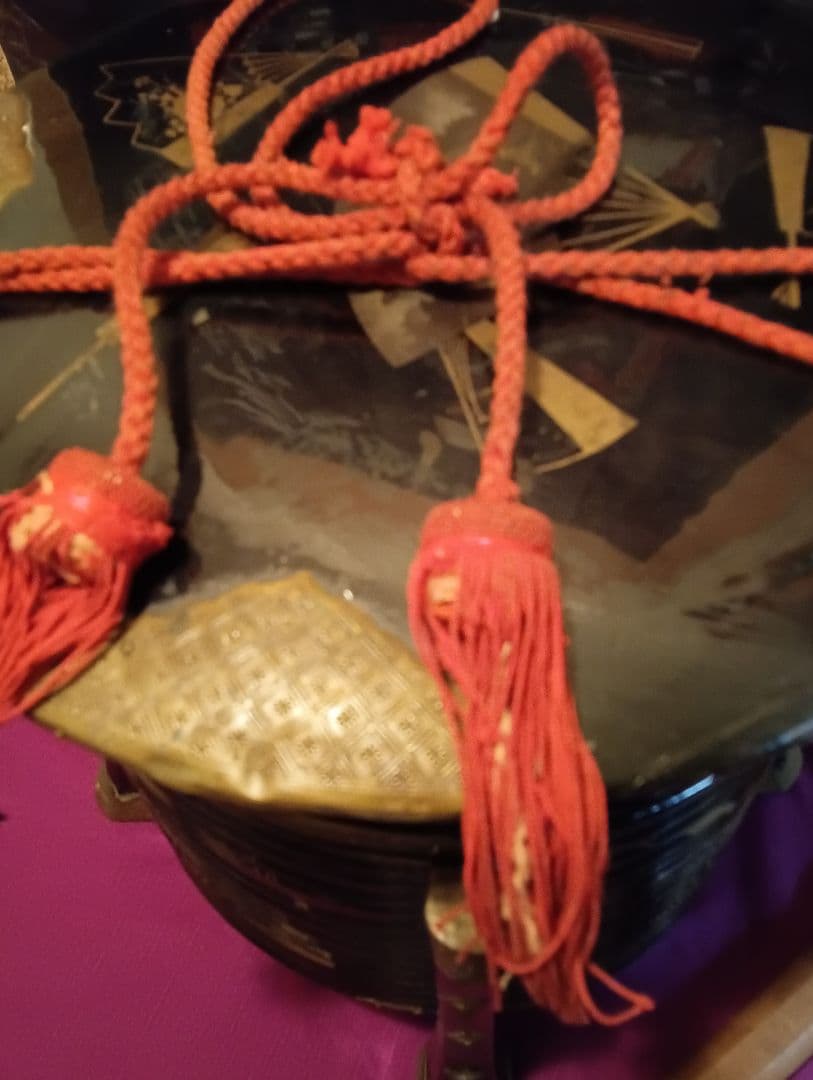 江戸時代中期〜後期幕末頃時代大名道具黒漆塗金蒔絵上級武家所用時代行器当時物