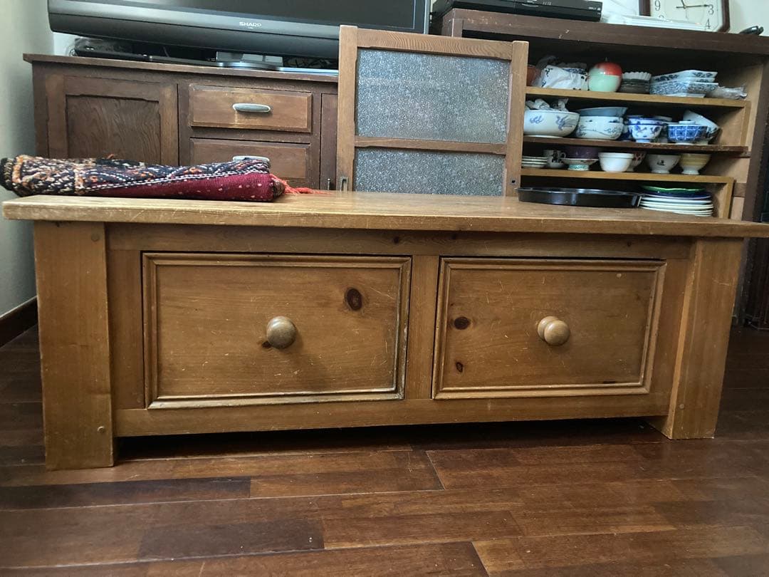 イギリス製　アンティークローテーブル オールドパイン