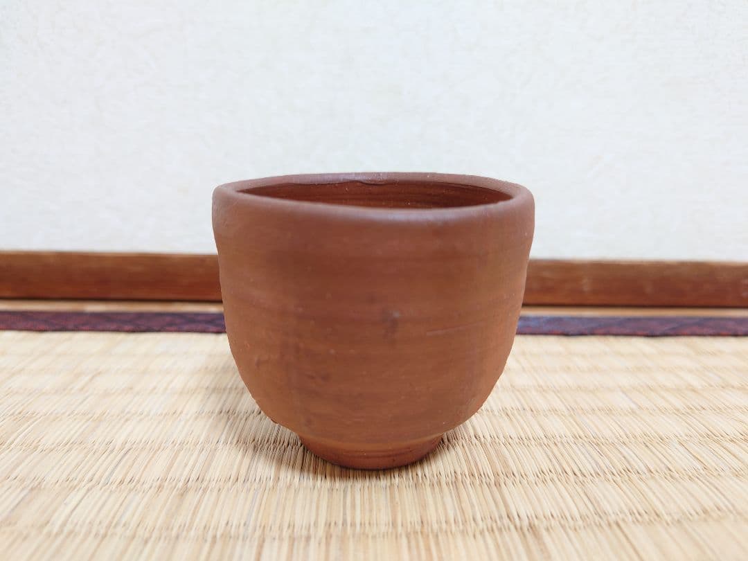 人間国宝 藤原啓 備前 ぐい呑 酒杯 共箱 共布